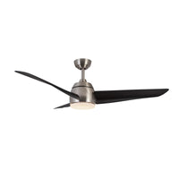 Thalia 54-in Brushed Nickel and Matte Black Reversible AC LED Ceiling Fan