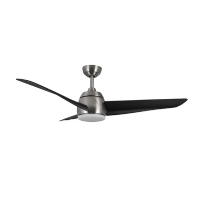 Thalia 54-in Brushed Nickel and Matte Black Reversible AC LED Ceiling Fan