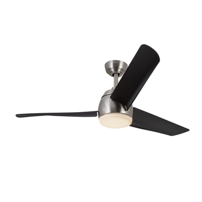 Thalia 54-in Brushed Nickel and Matte Black Reversible AC LED Ceiling Fan