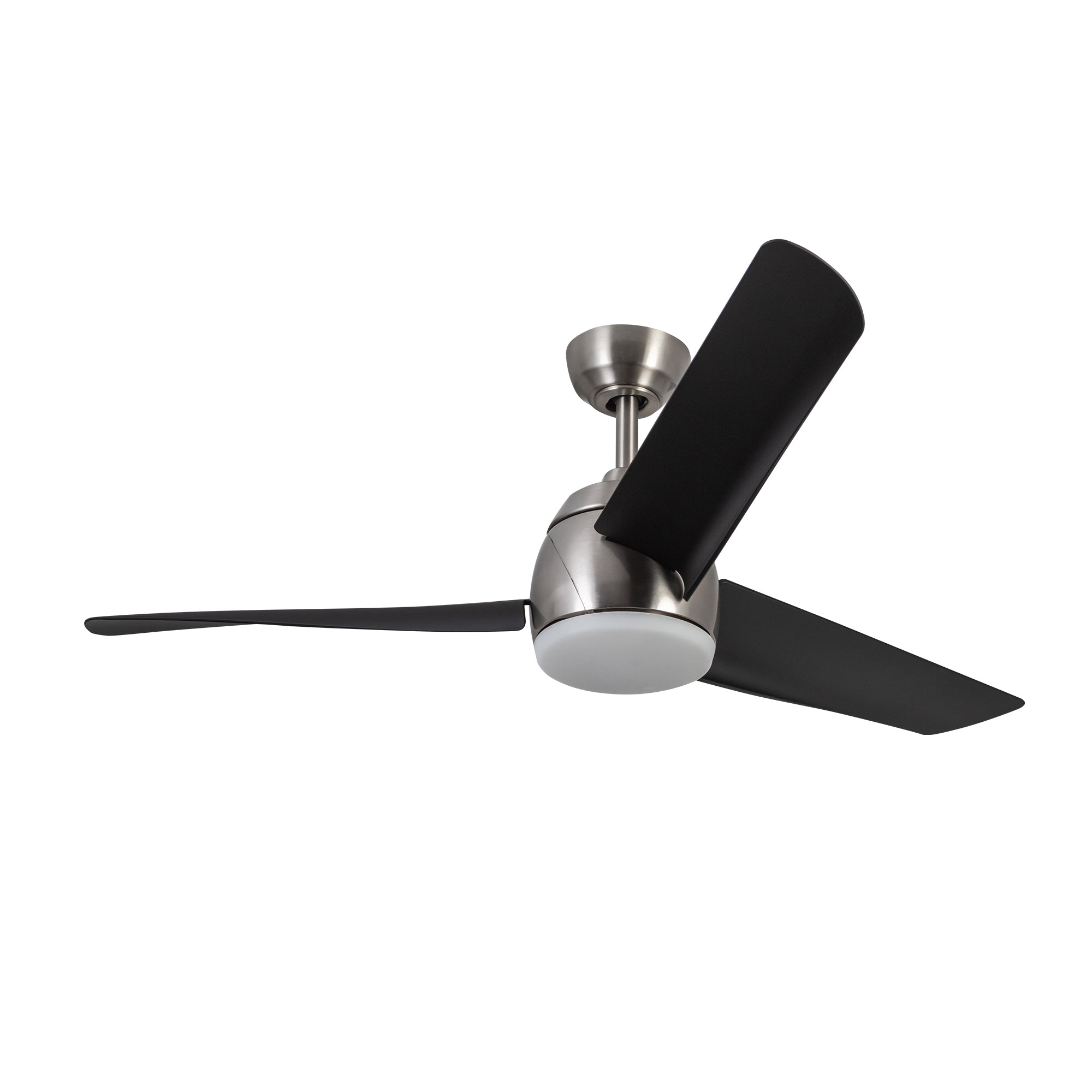 Thalia 54-in Brushed Nickel and Matte Black Reversible AC LED Ceiling Fan