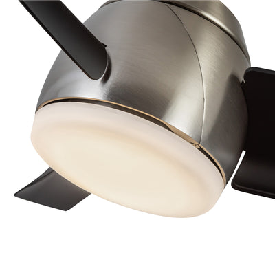 Thalia 54-in Brushed Nickel and Matte Black Reversible AC LED Ceiling Fan