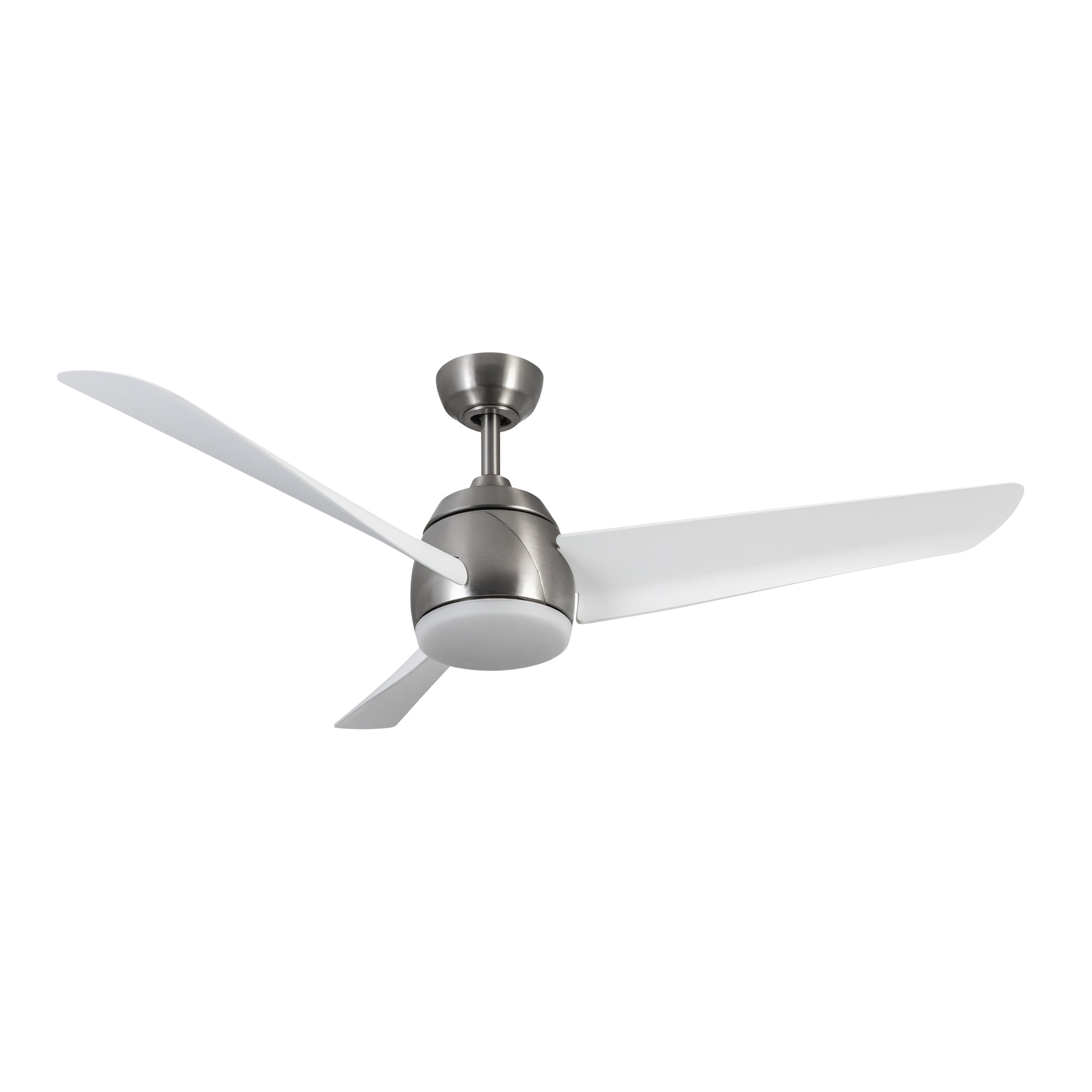Thalia 54-in Brushed Nickel and Matte White Reversible AC LED Ceiling Fan