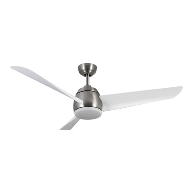 Thalia 54-in Brushed Nickel and Matte White Reversible AC LED Ceiling Fan