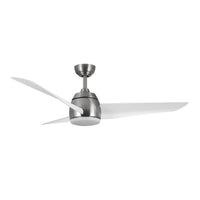Thalia 54-in Brushed Nickel and Matte White Reversible AC LED Ceiling Fan
