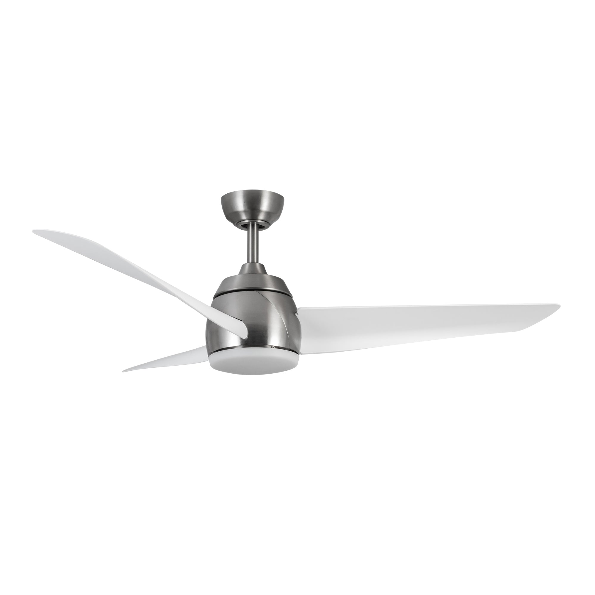Thalia 54-in Brushed Nickel and Matte White Reversible AC LED Ceiling Fan