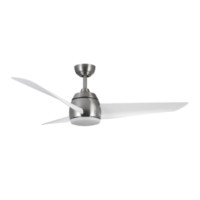 Thalia 54-in Brushed Nickel and Matte White Reversible AC LED Ceiling Fan