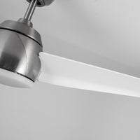 Thalia 54-in Brushed Nickel and Matte White Reversible AC LED Ceiling Fan