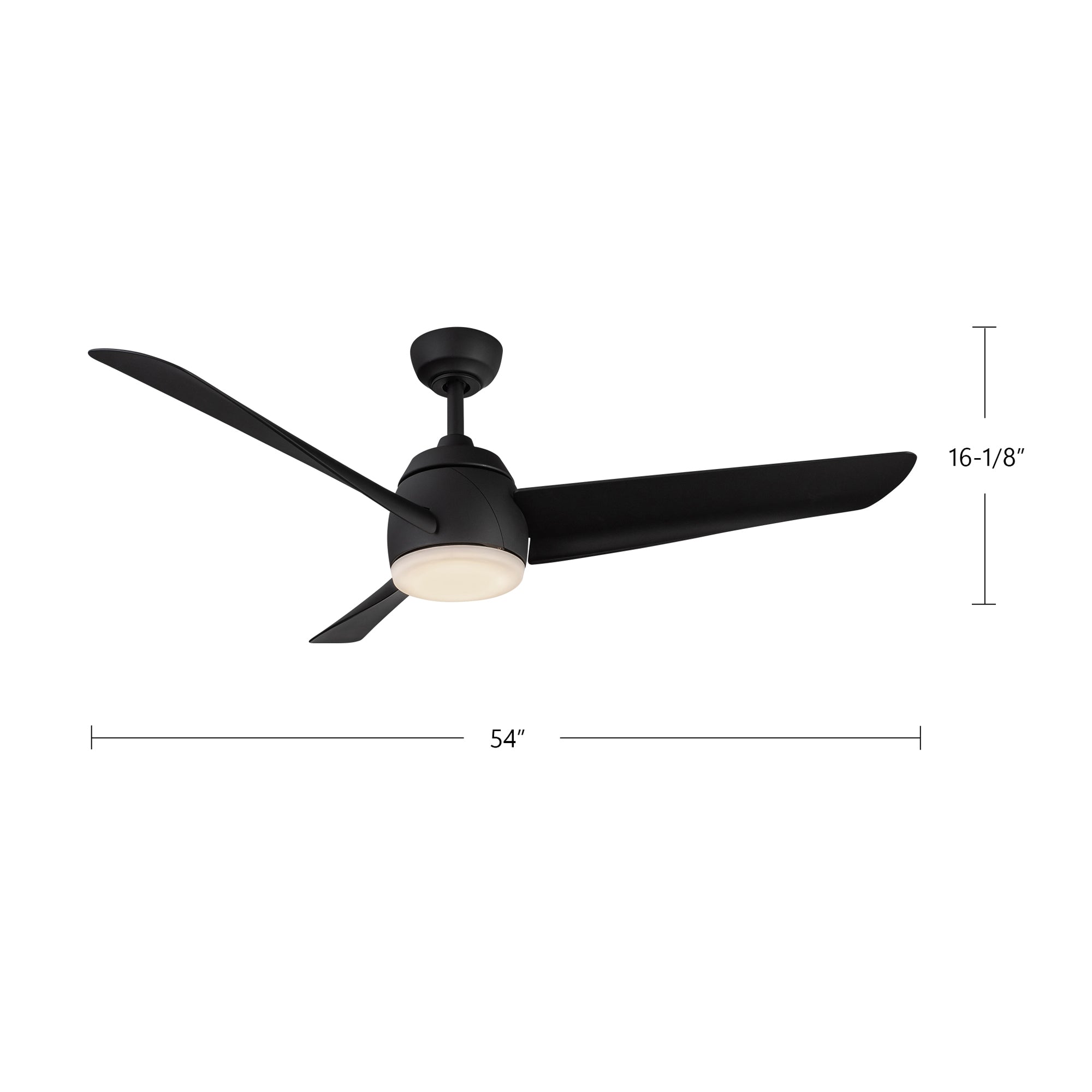 Thalia 54-in Brushed Nickel and Matte White Reversible AC LED Ceiling Fan