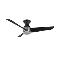 Thalia 54-in Brushed Nickel and Matte Black Damp-Rated Dimmable LED Hugger Fan