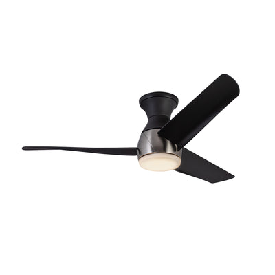 Thalia 54-in Brushed Nickel and Matte Black Damp-Rated Dimmable LED Hugger Fan