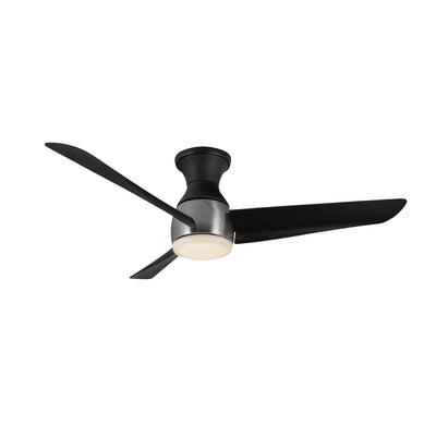 Thalia 54-in Brushed Nickel and Matte Black Damp-Rated Dimmable LED Hugger Fan