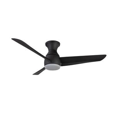 Thalia 54-in Matte Black Damp-Rated Dimmable LED Hugger Fan