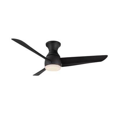 Thalia 54-in Matte Black Damp-Rated Dimmable LED Hugger Fan