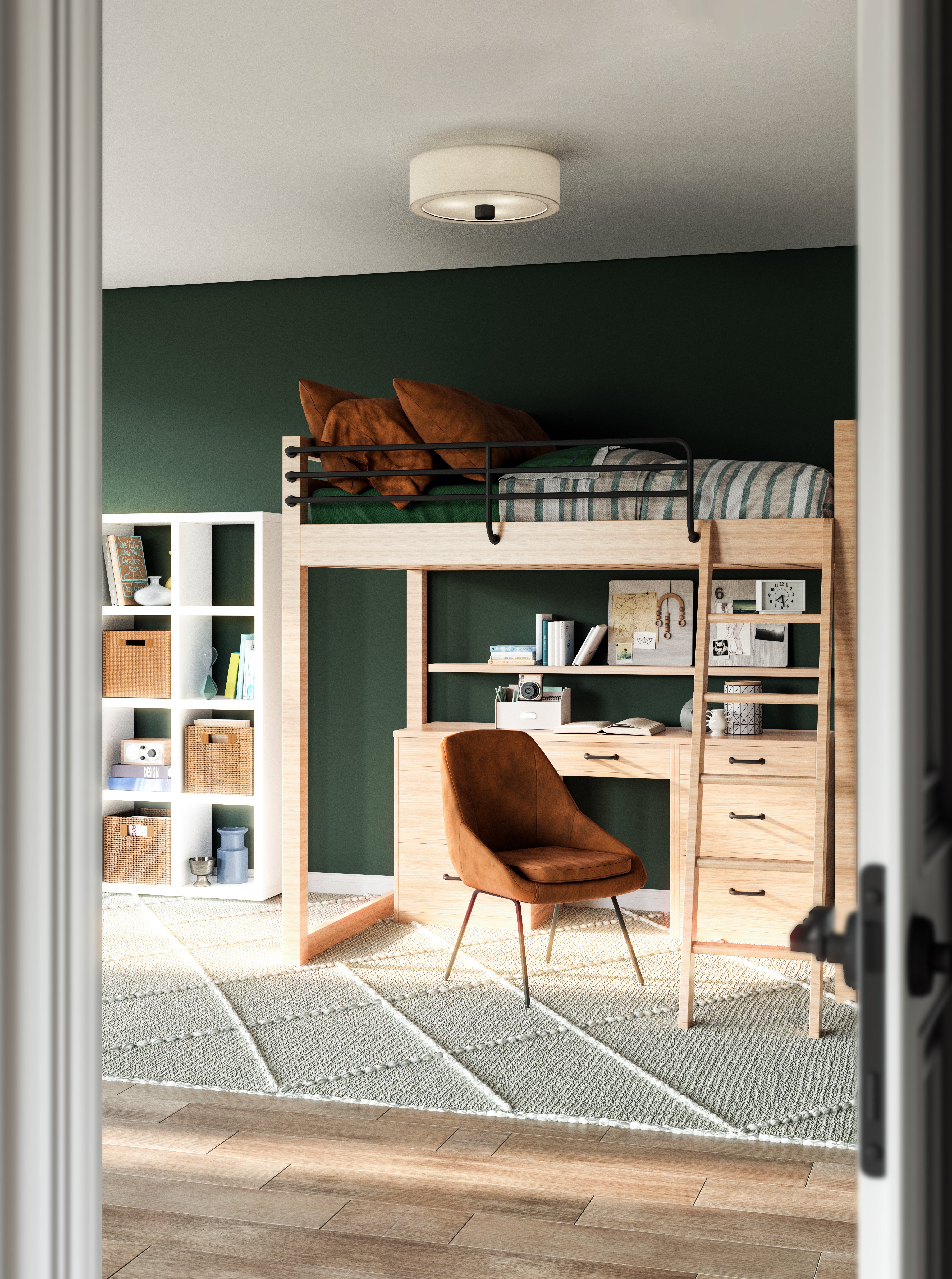 Theo 24-in Steel Flush Mount