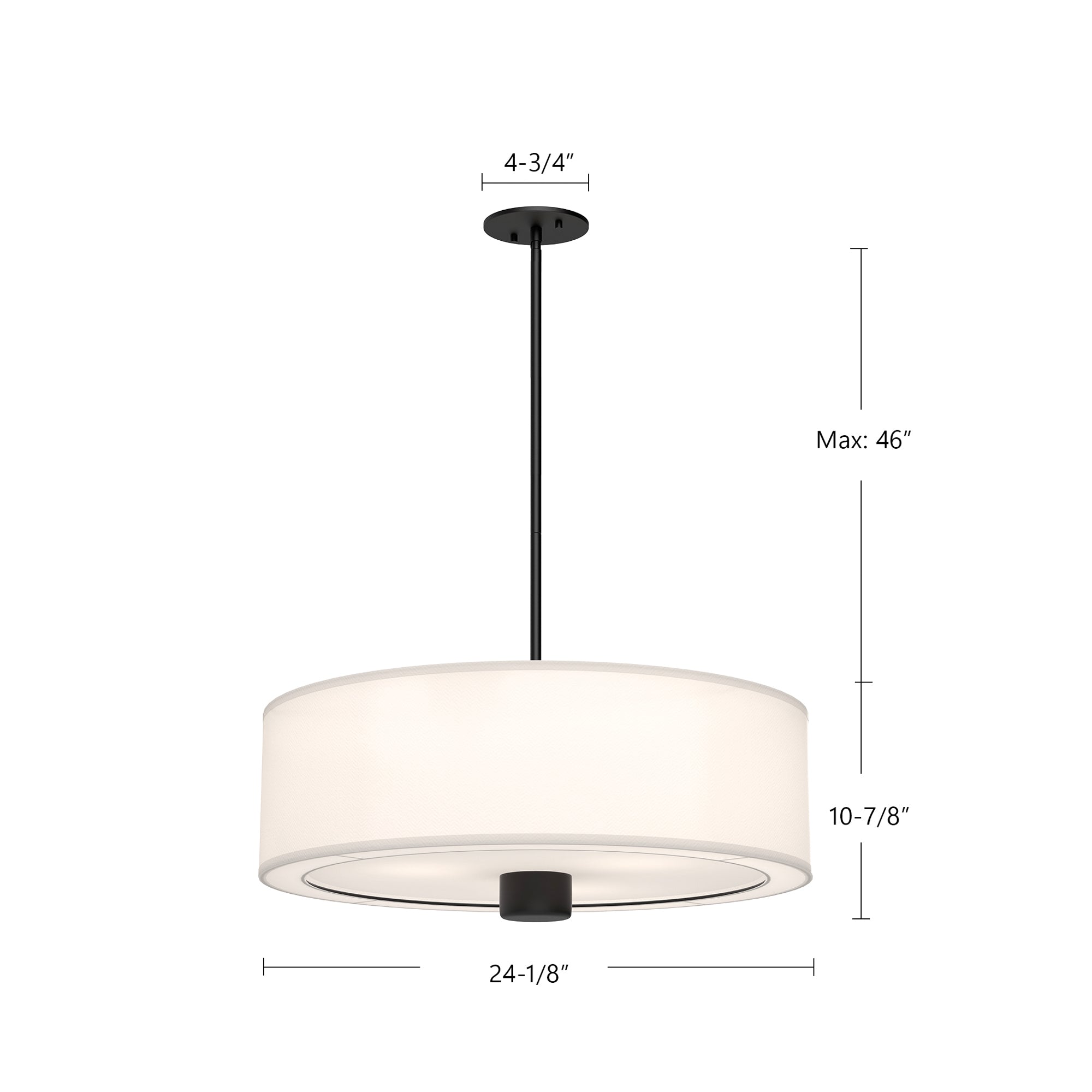 Theo 24-in Steel Pendant