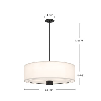 Theo 24-in Steel Pendant