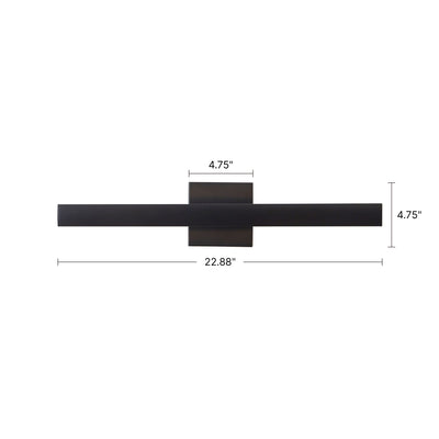 Tila 23-in Aluminum Vanity Light