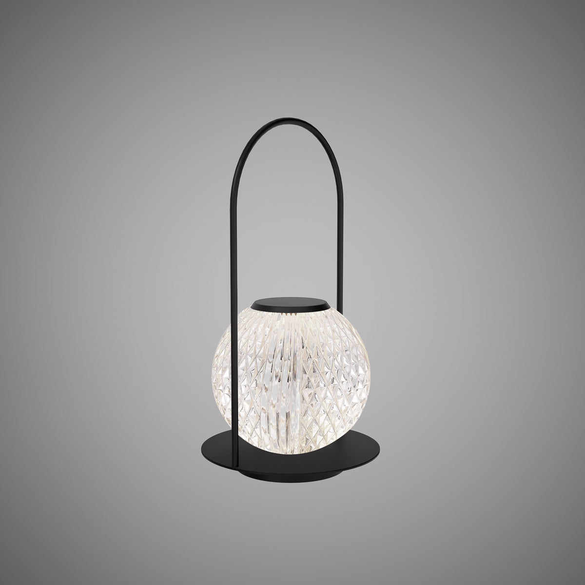 Maria Black Rechargeable Portable Table Lamp with IP45 Rating