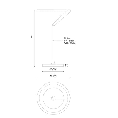 Roda 15-in Aluminum Table Lamp