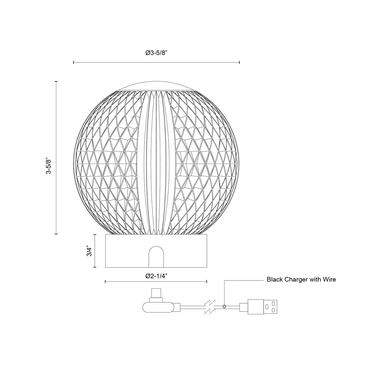Marni 3-in Steel Table Lamp