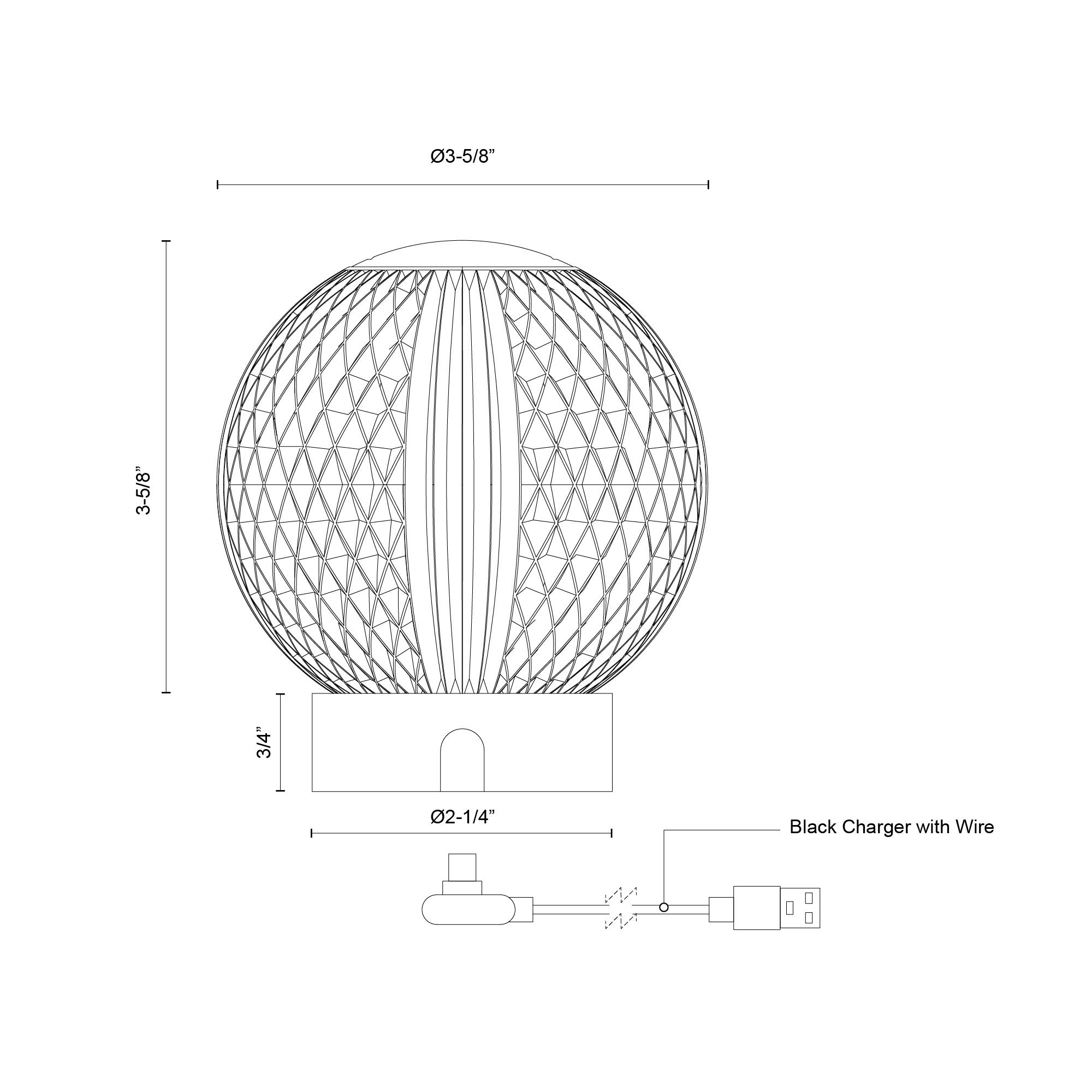 Marni 3-in Steel Table Lamp