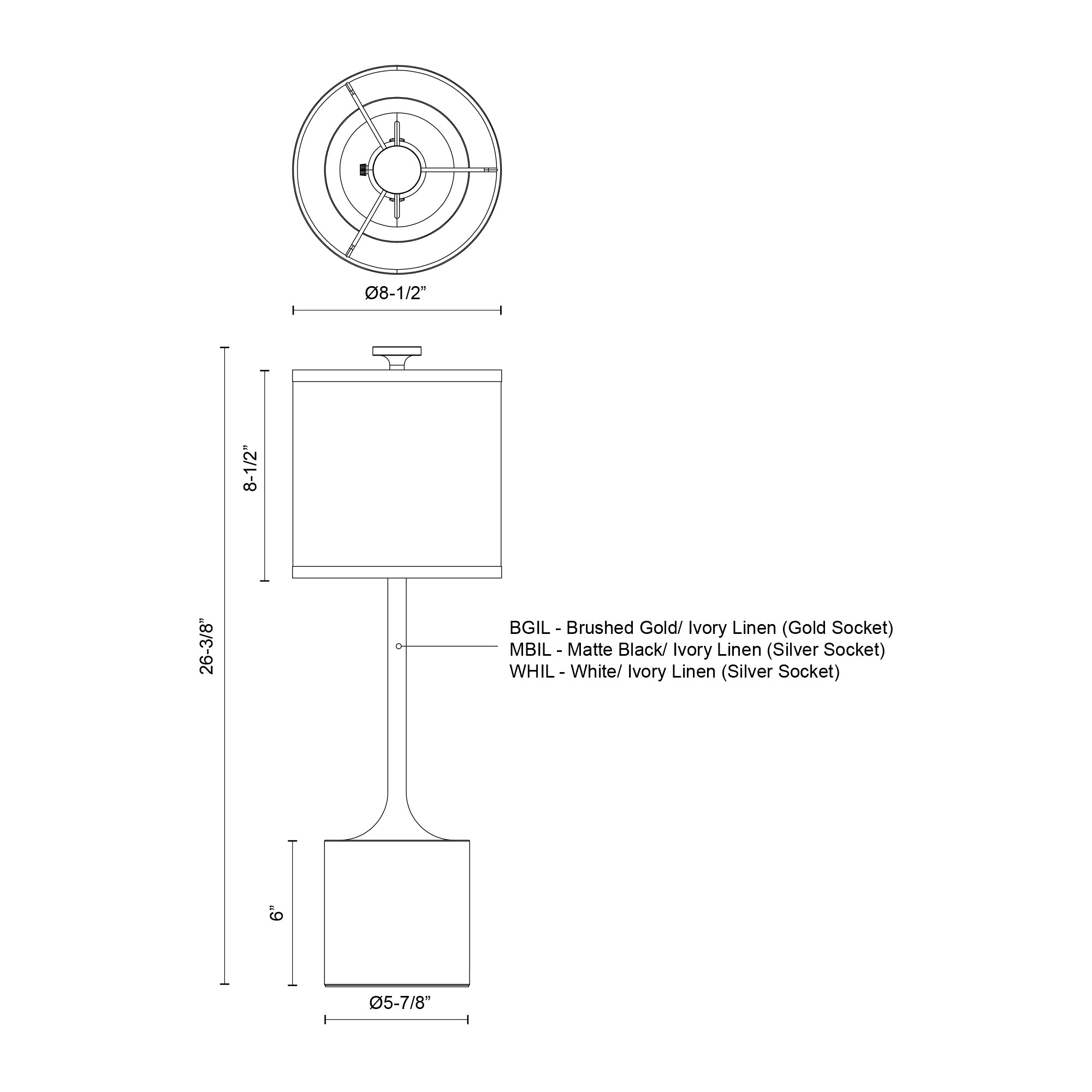 Issa 26-in Steel Table Lamp