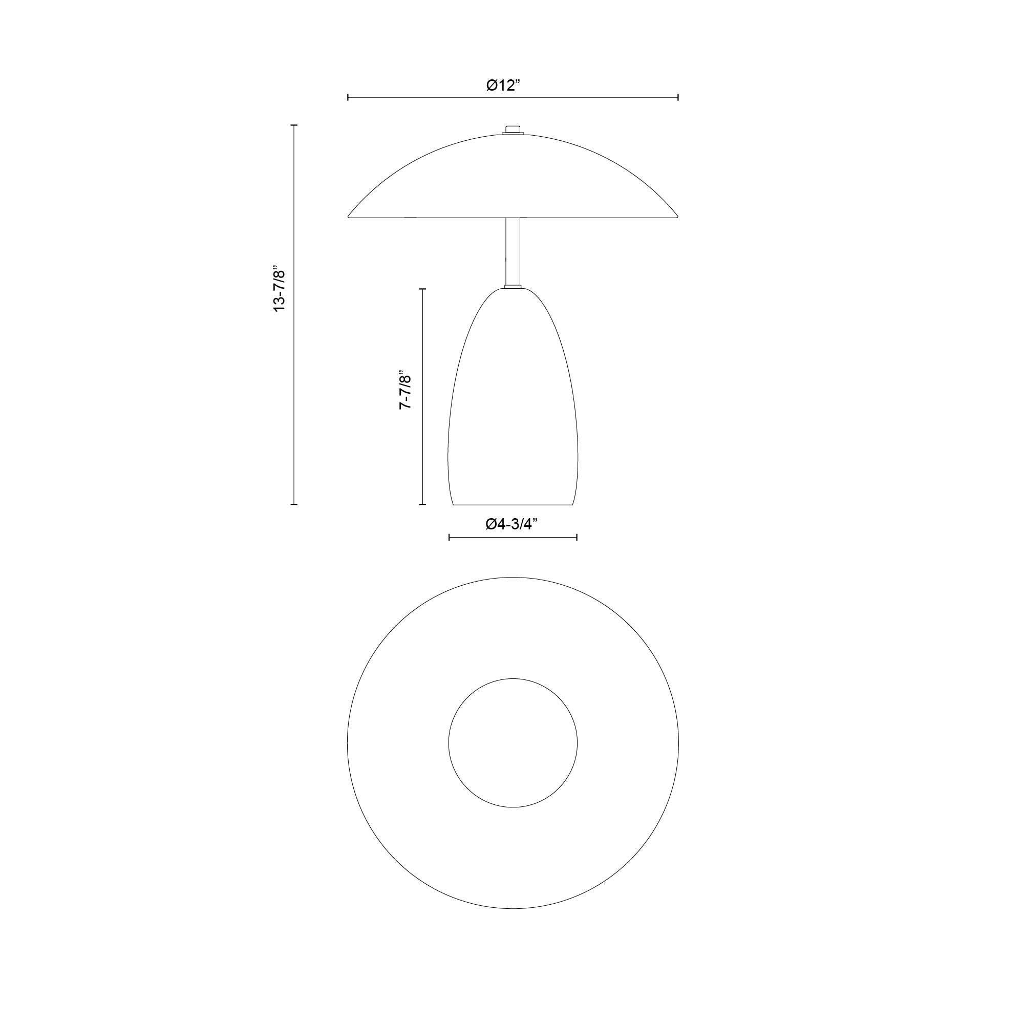 Poppy 12-in Aluminum Table Lamp
