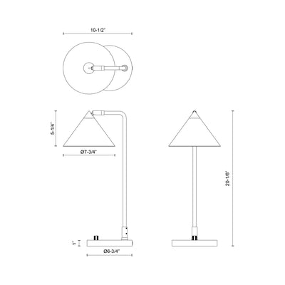 Remy 20-in Steel Table Lamp