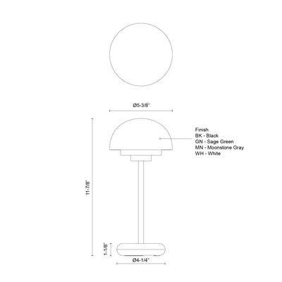Hinata 12-in Steel Table Lamp