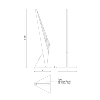 Tachi 22-in Steel Table Lamp