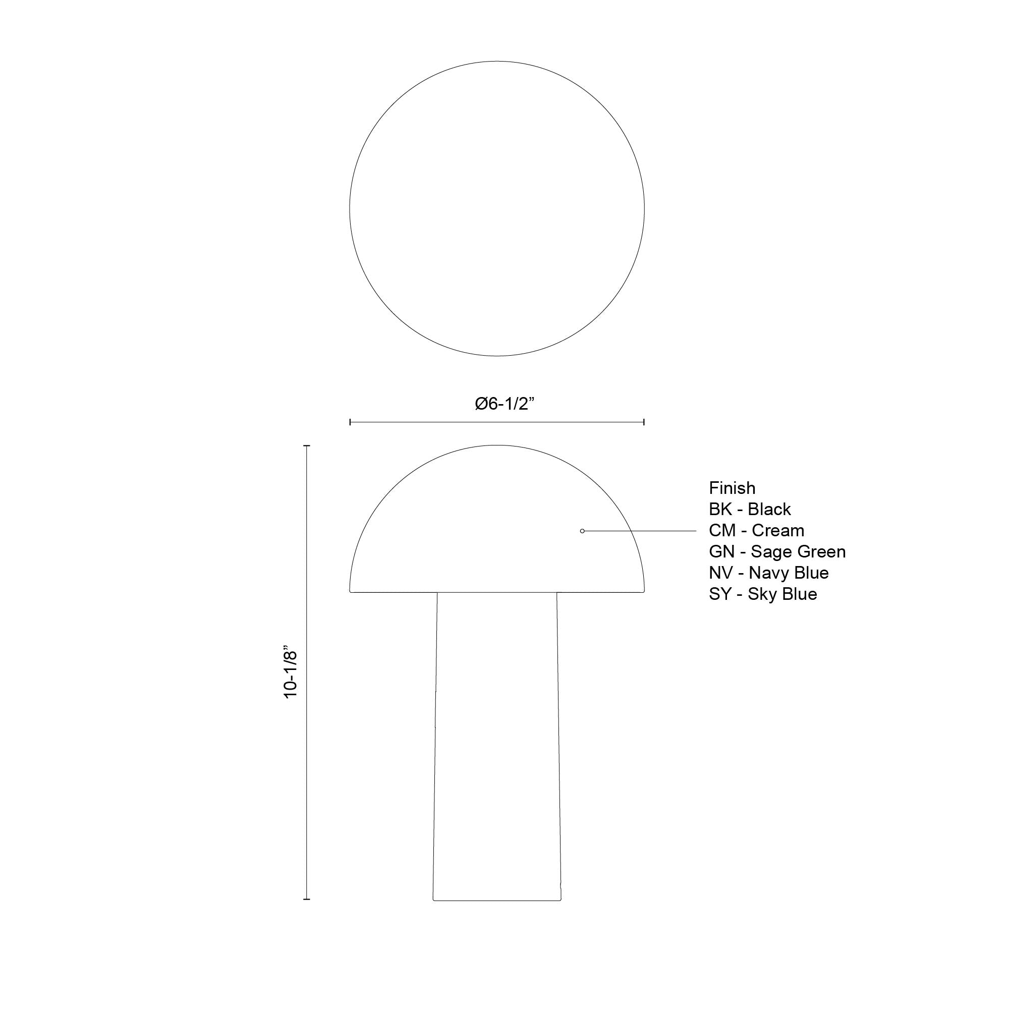 Setas 10-in Polymeric Material Table Lamp