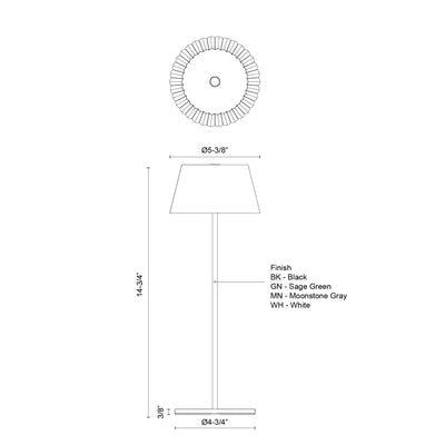 Dario 14-in Steel Table Lamp