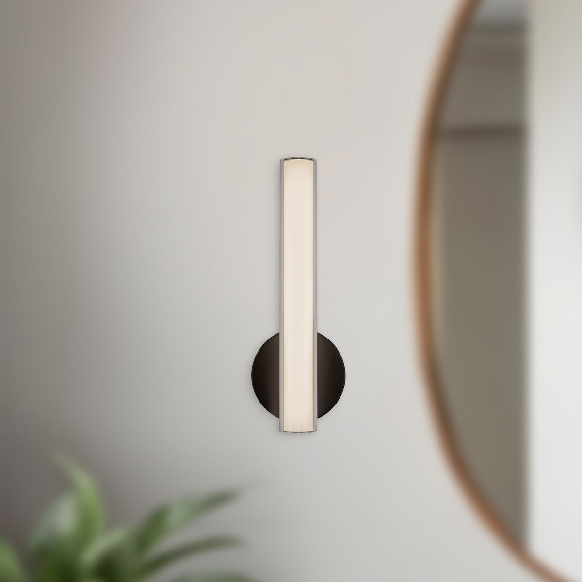 Tole 14-in Aluminum Steel Acrylic Wall Sconce