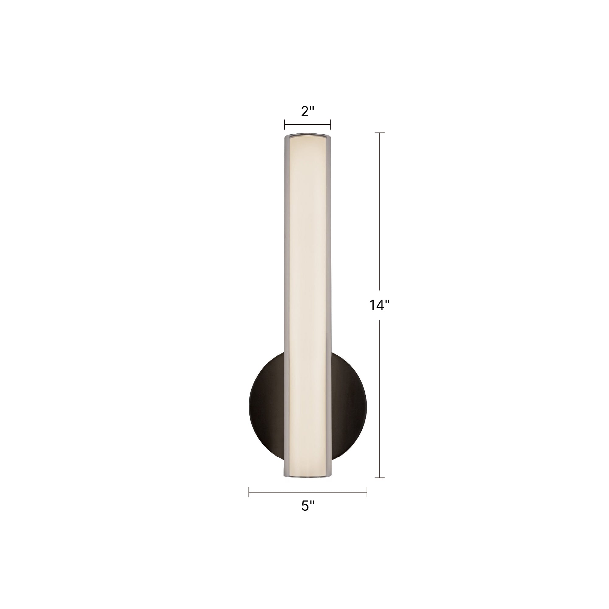 Tole 14-in Aluminum Steel Acrylic Wall Sconce