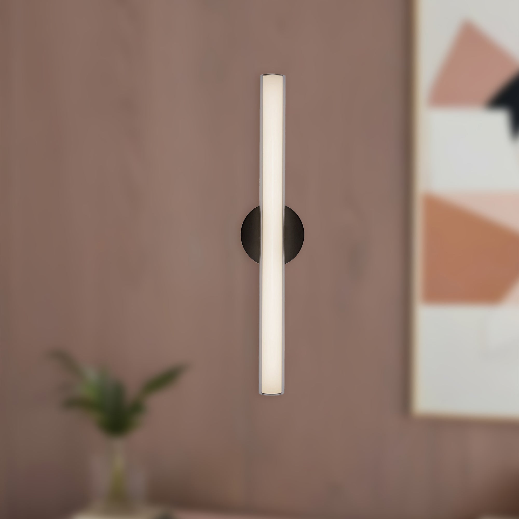 Tole 24-in Aluminum Steel Acrylic Wall Sconce