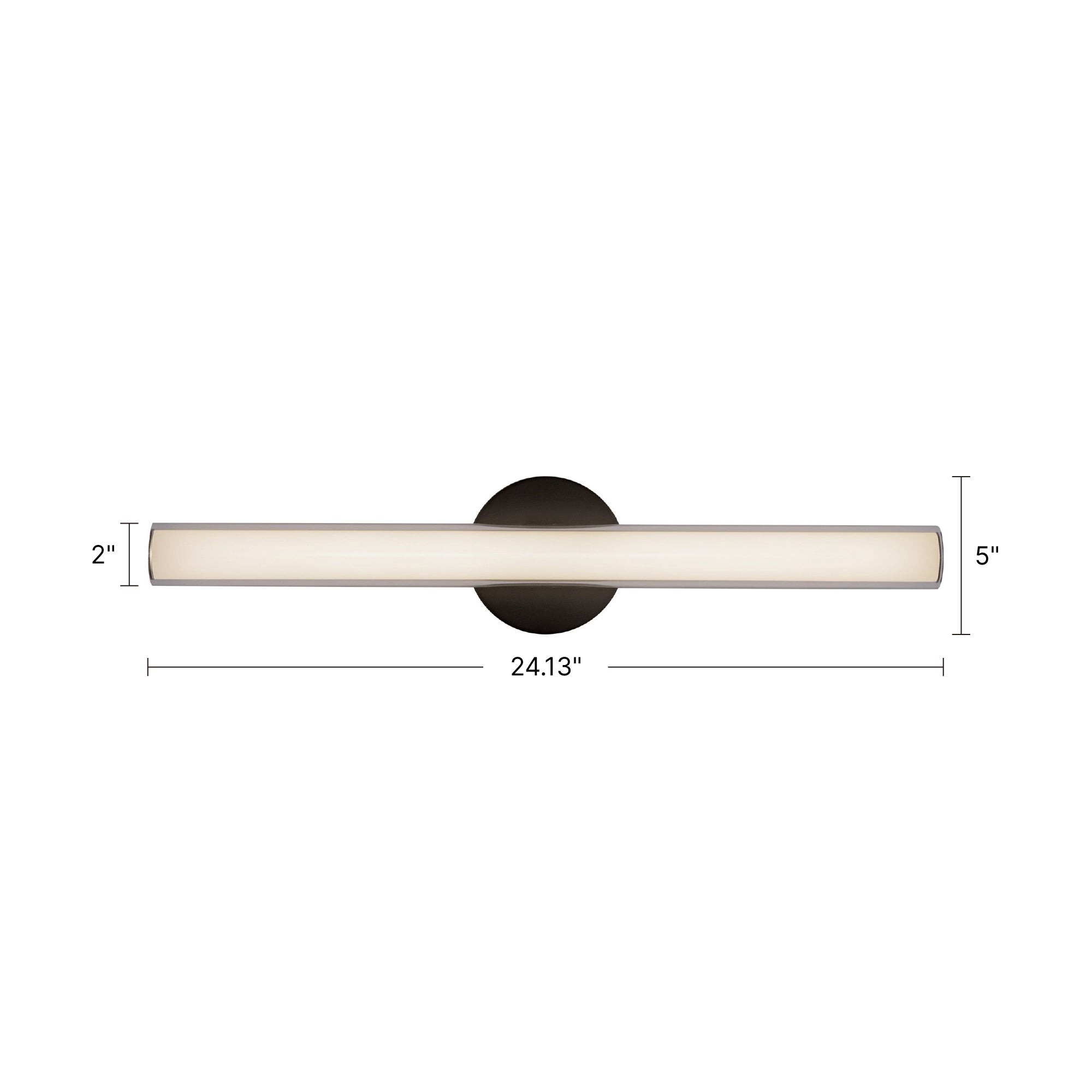 Tole 24-in Aluminum Steel Acrylic Wall Sconce