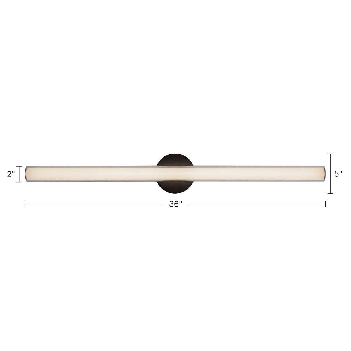 Tole 36-in Aluminum Steel Acrylic Wall Sconce