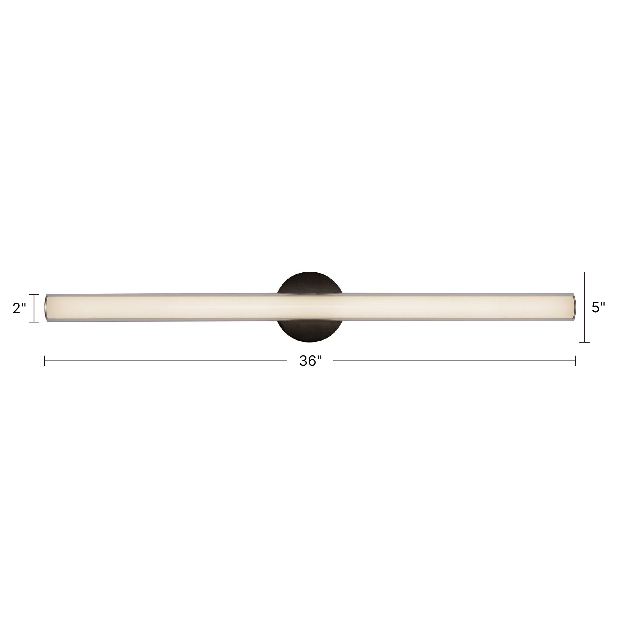 Tole 36-in Aluminum Steel Acrylic Wall Sconce