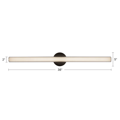 Tole 36-in Aluminum Steel Acrylic Wall Sconce