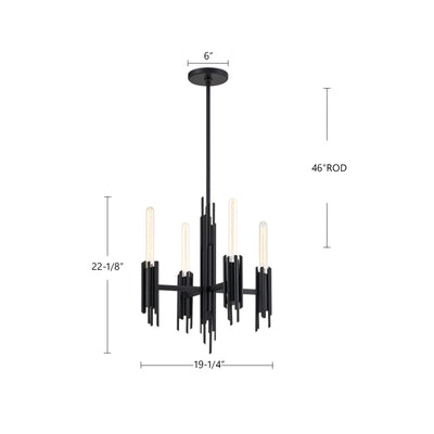 Torres 19-in Steel Chandelier