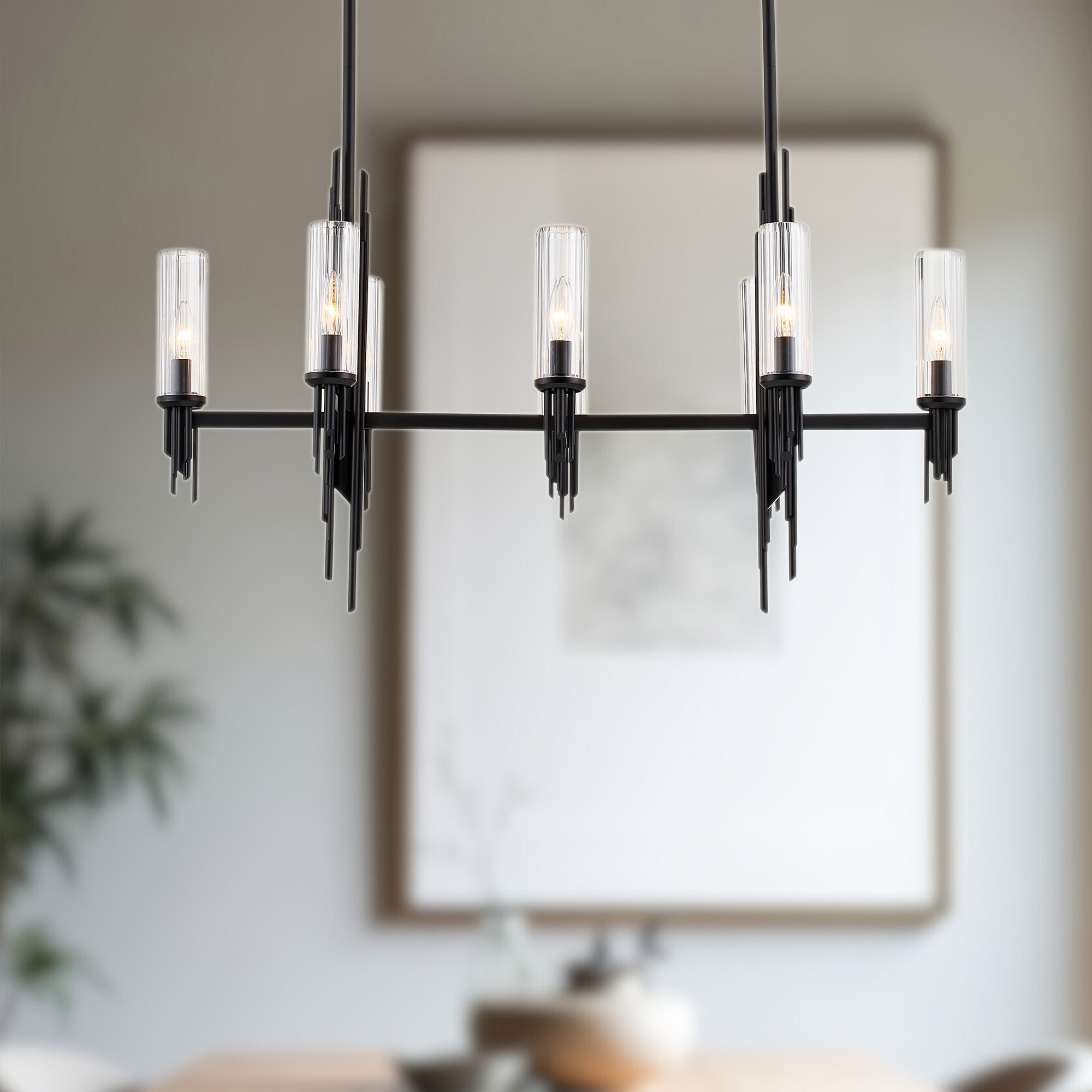Torres 38-in Steel Linear Pendant