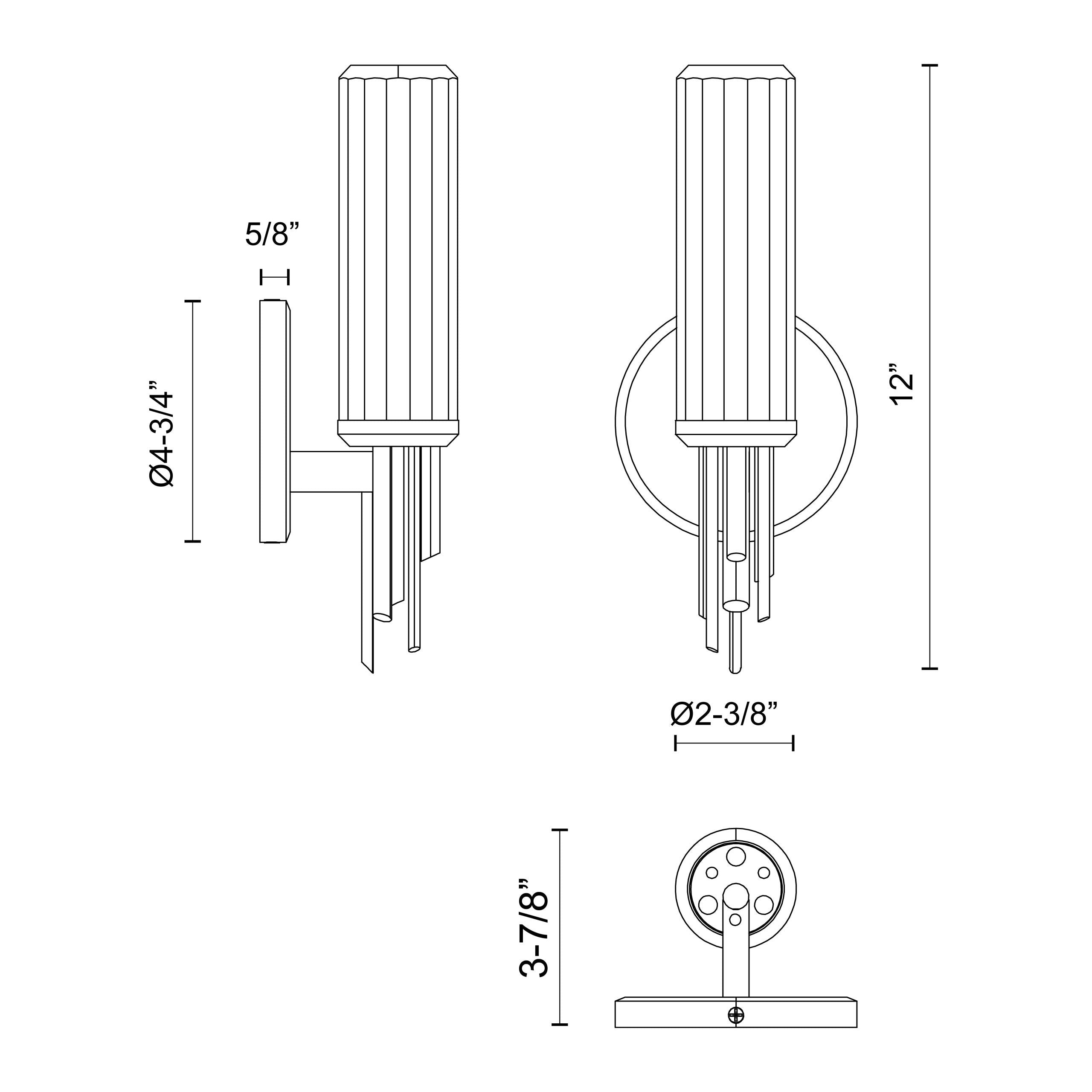 Torres 3-in Steel Vanity Light