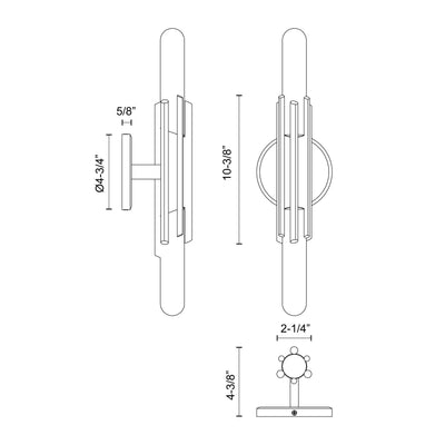 Torres 11-in Steel Vanity Light