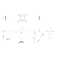 Arnold 3-Head Aluminum Track Light