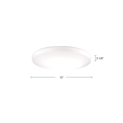 Trafalgar 15-in Steel Flush Mount