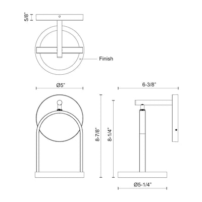 Trek 5-in Steel Outdoor Wall Sconce