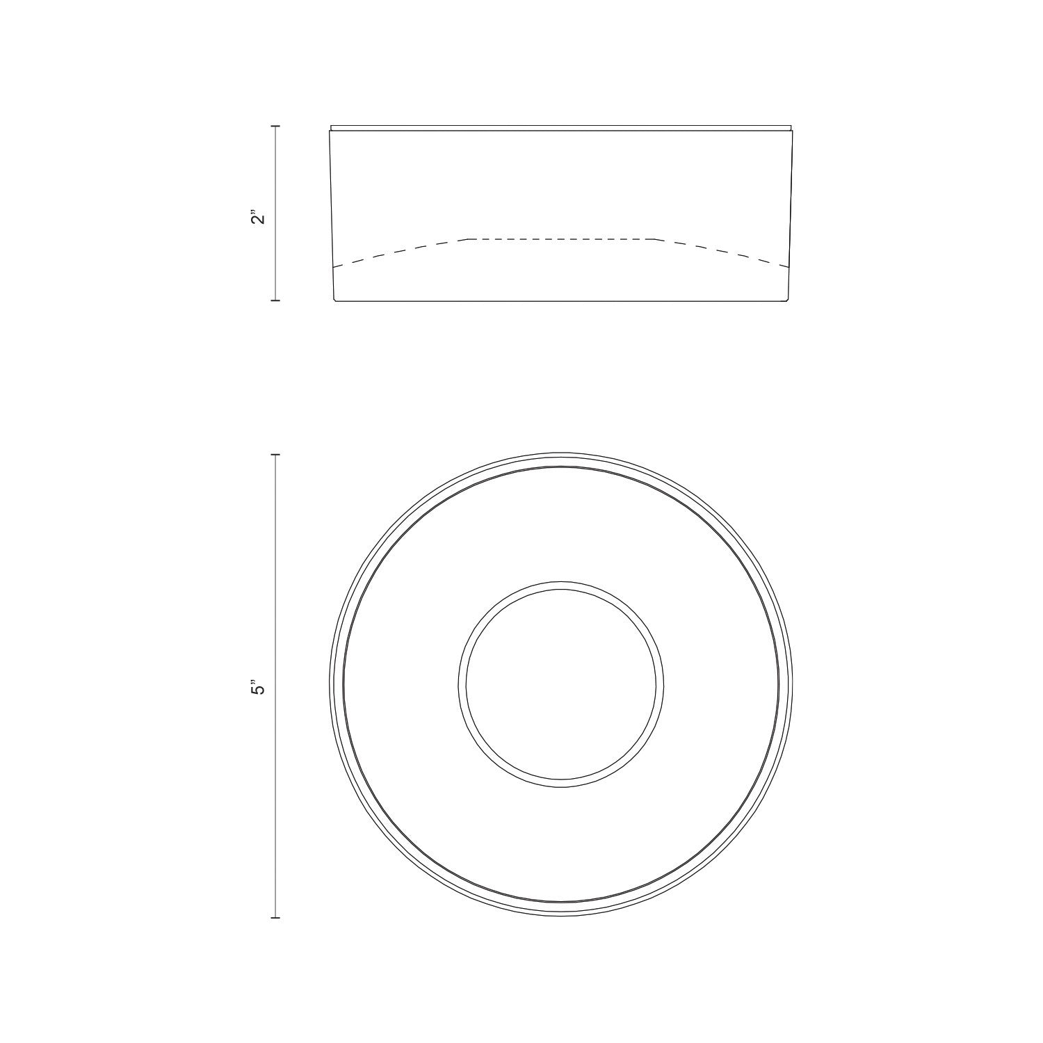 Trenton 5-in Aluminum Outdoor Flush Mount