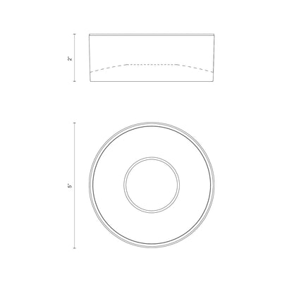 Trenton 5-in Aluminum Outdoor Flush Mount