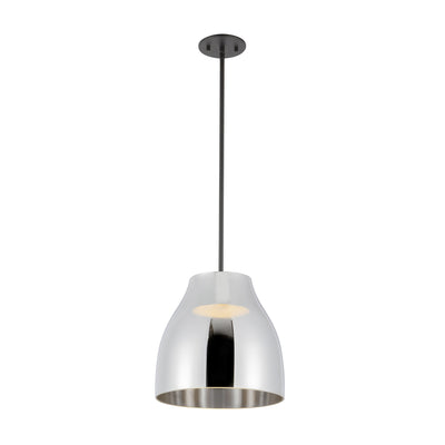 Trinity 12-in Chrome Glass Shade LED Pendant