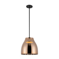 Trinity 12-in Chrome Glass Shade LED Pendant